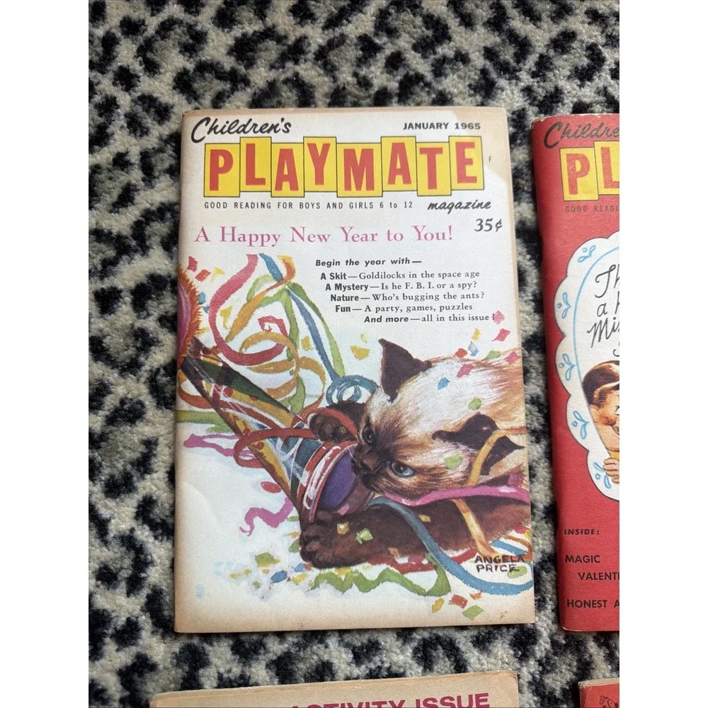 VTG Lot of 8 Children's Playmate Magazines 1965 (no Nov,Dec) Puzzles Great Pics